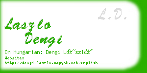 laszlo dengi business card